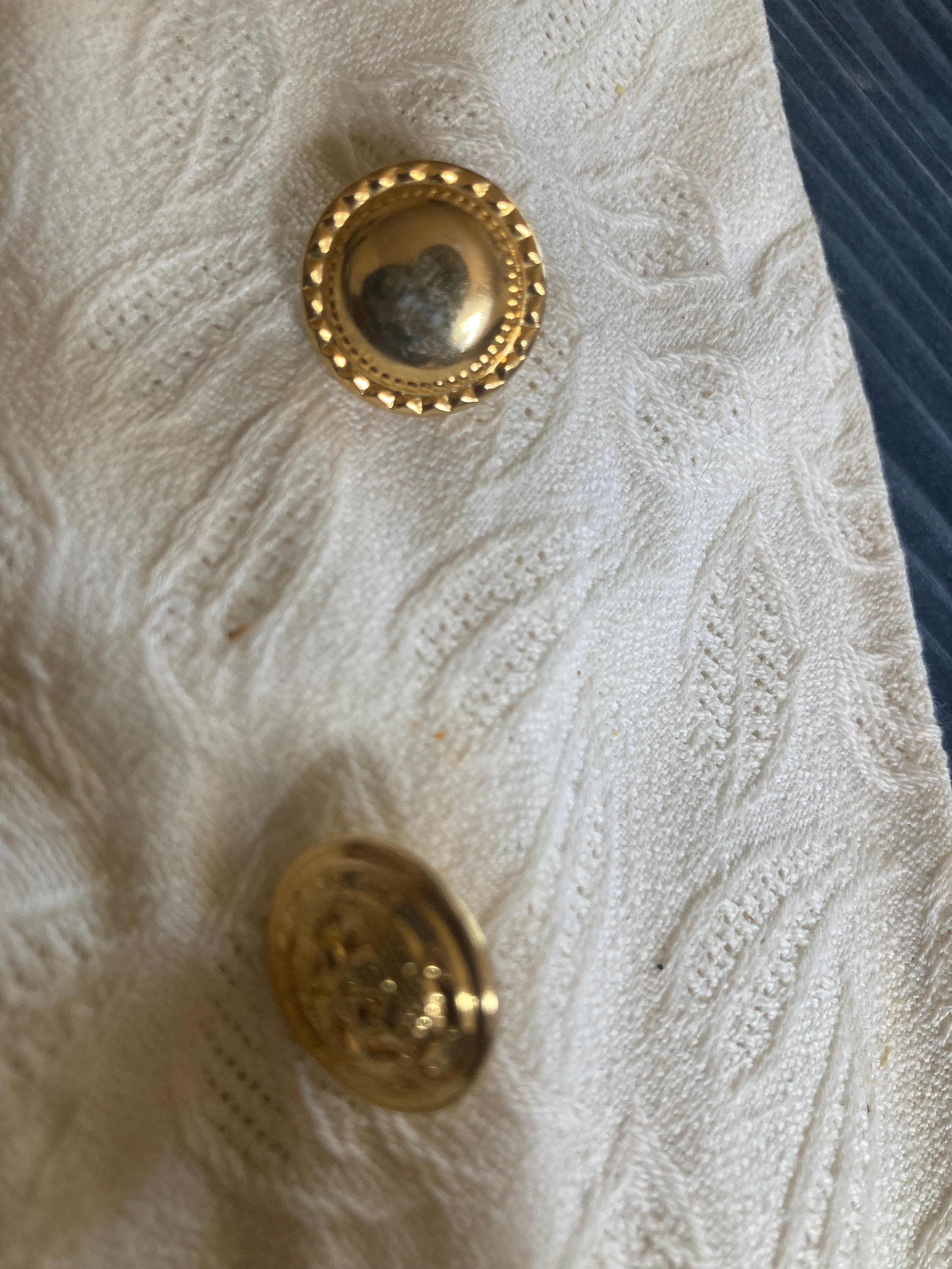 Gold Metal Engraved Buttons Etsy