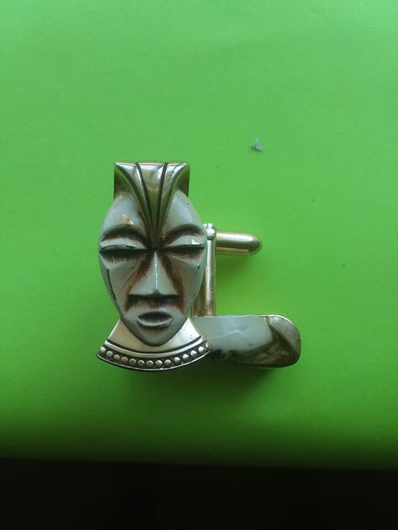 Rare Nice Cuff Links, Egyptian Cuff links, Tribal