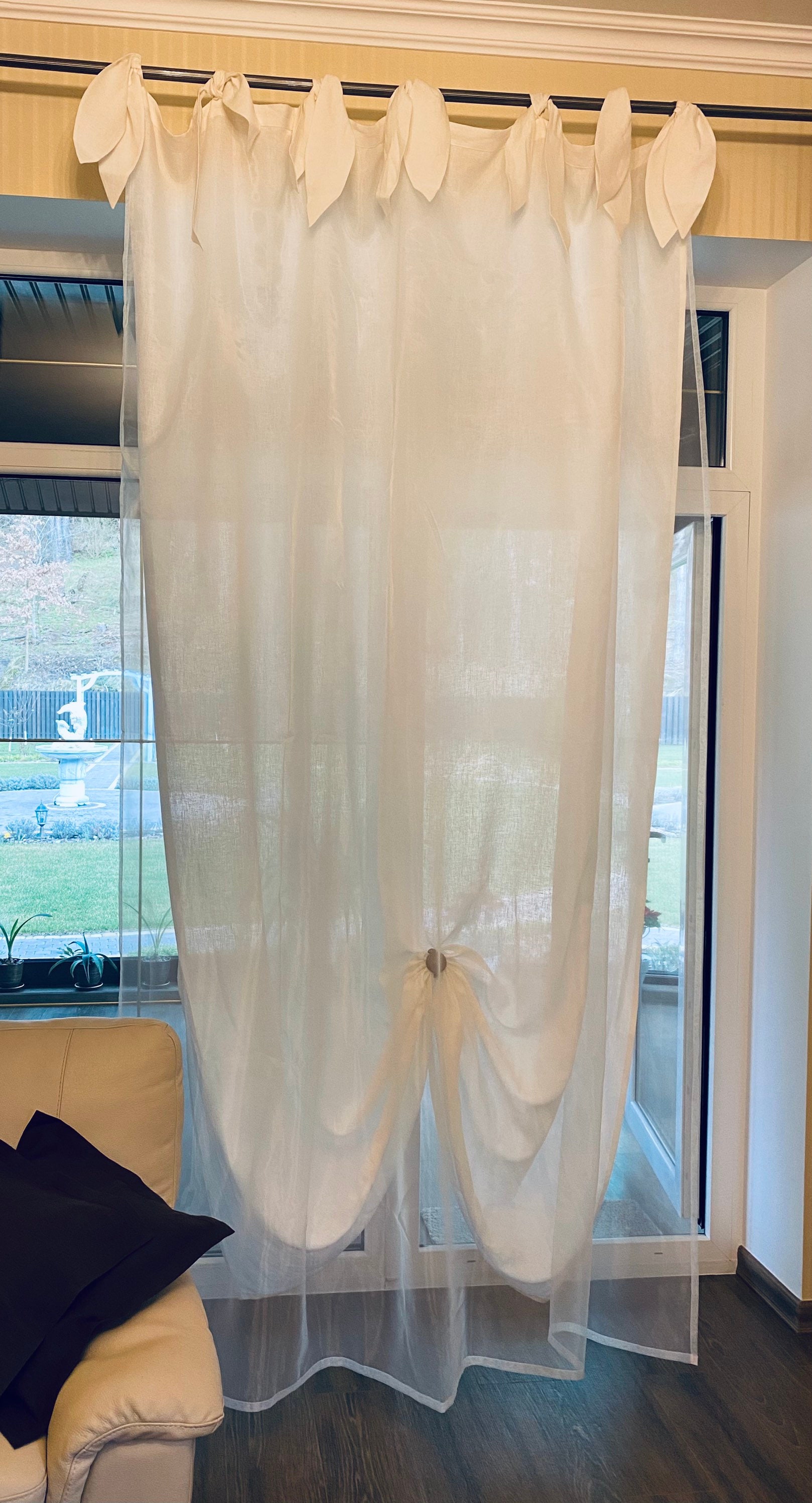 Organza Curtain for the Bedroom Linen Curtain Romantic Curtain
