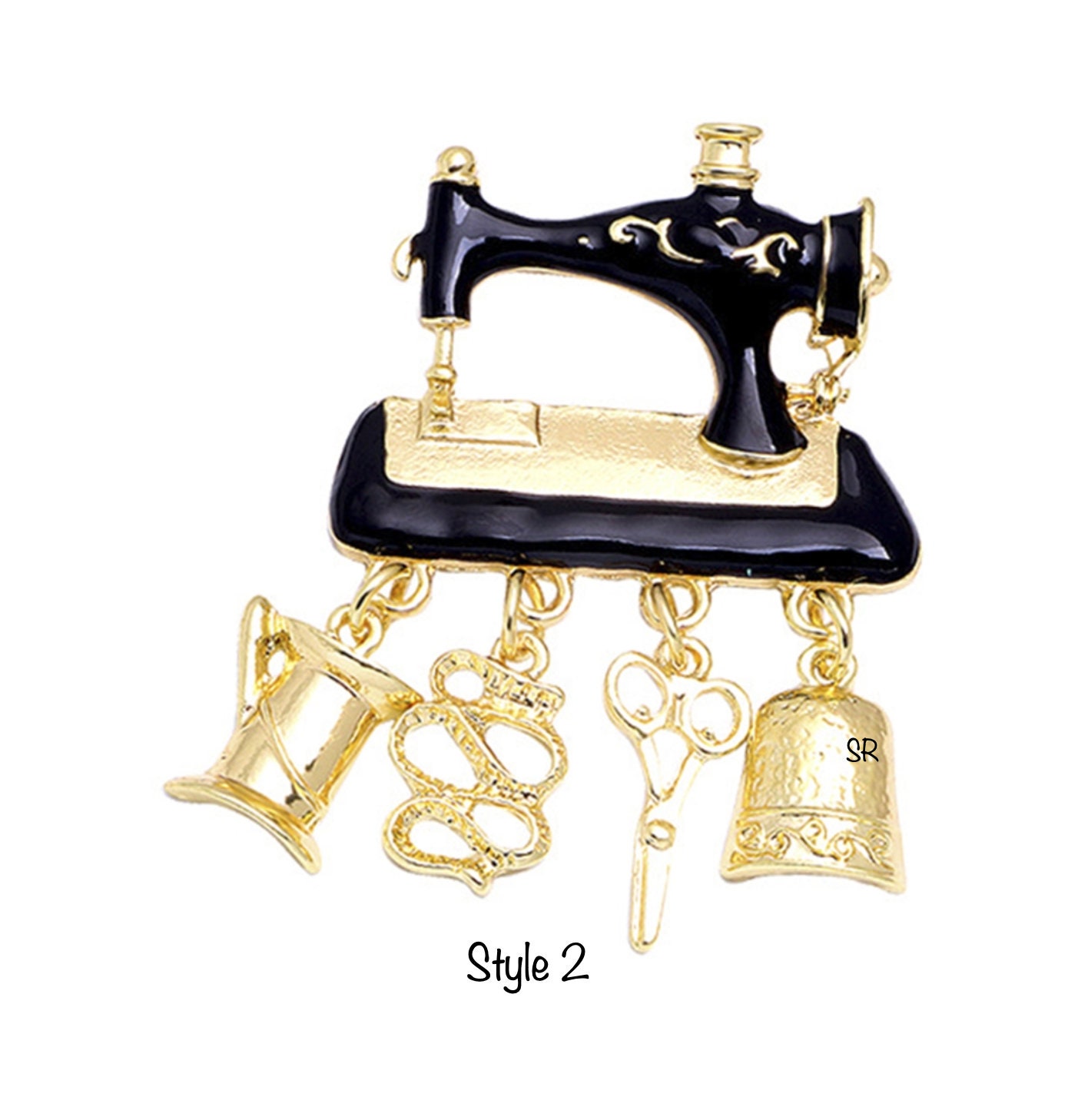 Sewing Machine Brooch Enamel Brooch Sewing Quilting Etsy