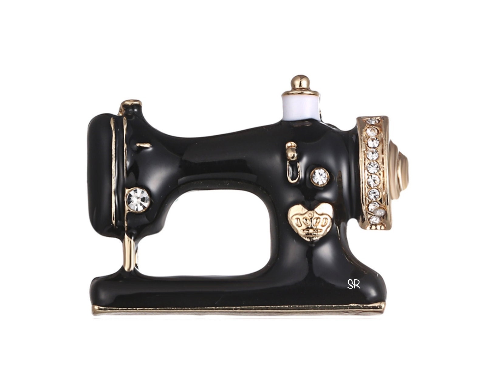 Sewing Machine Brooch Enamel Brooch Sewing Quilting Etsy