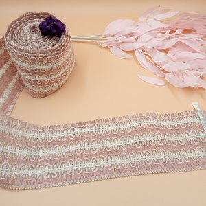Dusty Rose Lace/Vintage Lace/Wolle Lace Pink/Vintage Lace Trim/Vintage Exquisite Lace/Pint Lace Trim/Vintage Trim Ribbon/Lace Meterware.
