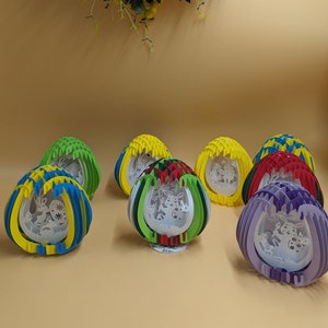 Easter Egg/Light Easter's Egg 3D/Easter Bunny/Egg Origami/Easter Bunny/Egg Paper/Egg 3D Color Led/Bunny Easter Eggs/Easter Ornaments .