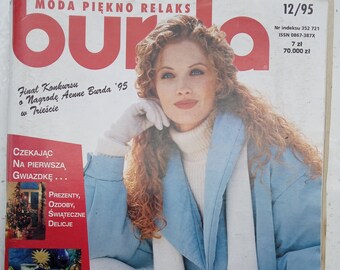 Magazine Burda December 1995s/Sewing Pattern/Dress Sewing Pattern,Women&#39;s Trousers Pattern,Skirt Sewing Pattern, Jacket Pattern/Kids Jacket