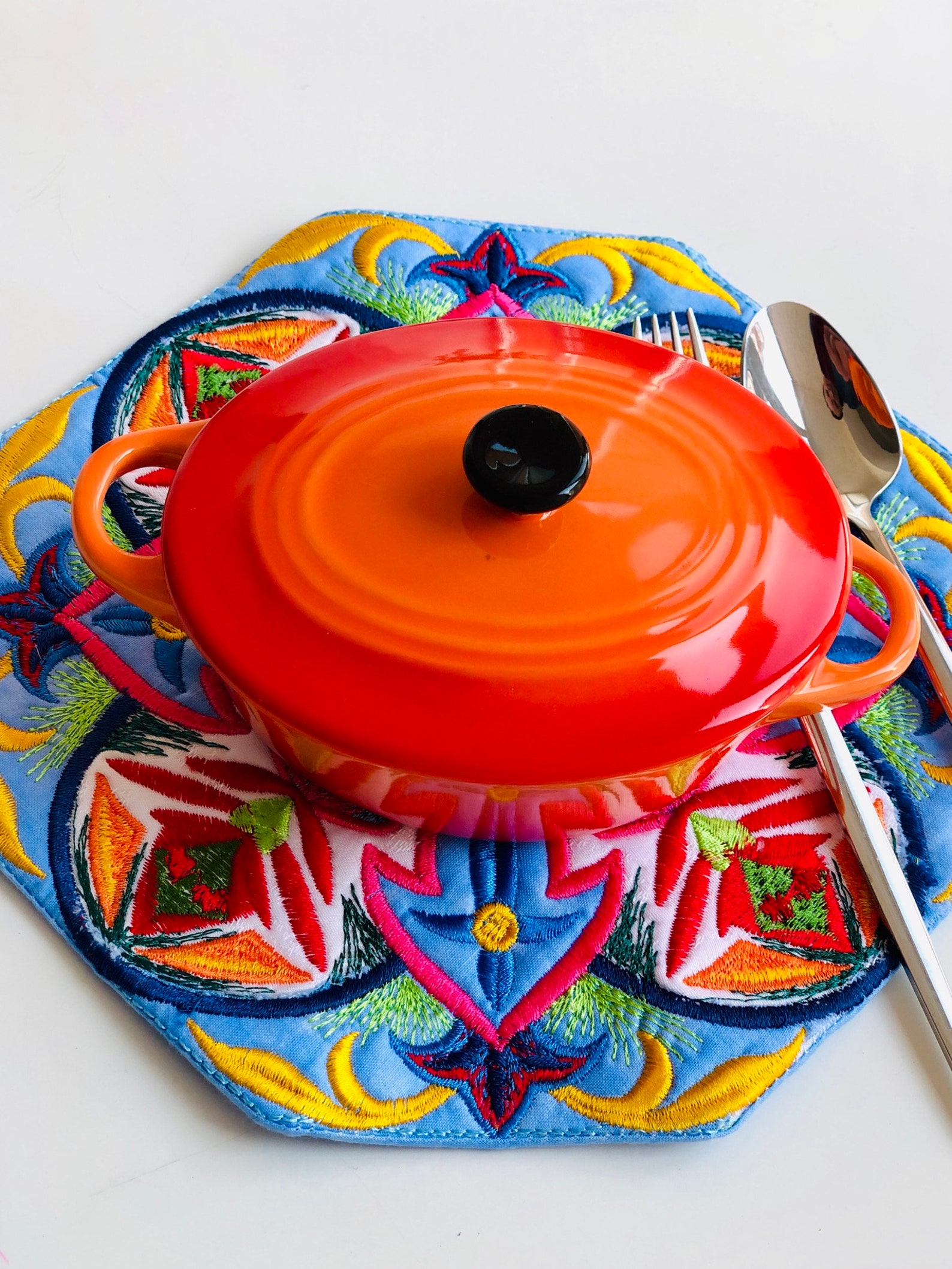 Quilted Placemat/placemat Set 2/ Cotton Kitchen Mat/dinner Etsy