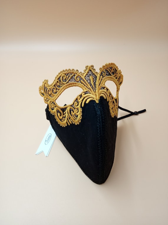 Gold Embroidered Masquerade Mask Gold Embroidered Masquerade Mask