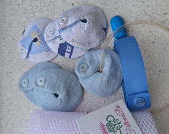 Feeding Tube Covers/Set of 6 G-tube Pads, laundry bag, festing/Absorbent Stoma Pad/Gastrostomy Supplies/Medical Skin Care/Cotton Gtube Pads