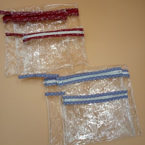 Clear Cosmetic Bag Set/ Transparent Cosmetic Bag/ PVC Bag Set/ Cosmetic Bag/ Clear Bag/Toiletry Bag/ Transparent Bags/Makeup Bag/ Travel Bag