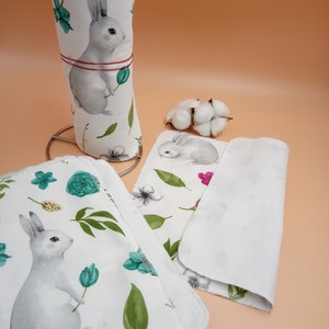 Asciugamani non carta/Asciugamani di carta riutilizzabili/Asciugamani senza carta coniglio/Tovaglioli per la cena/Asciugamani da cucina/Decorazione pasquale/Rotolo di asciugamani non carta/Regalo ecologico.