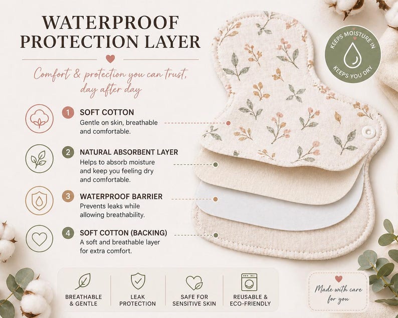 Reusable Pads Starter Set/panty Liner/period Pads/incontinence Pad ...