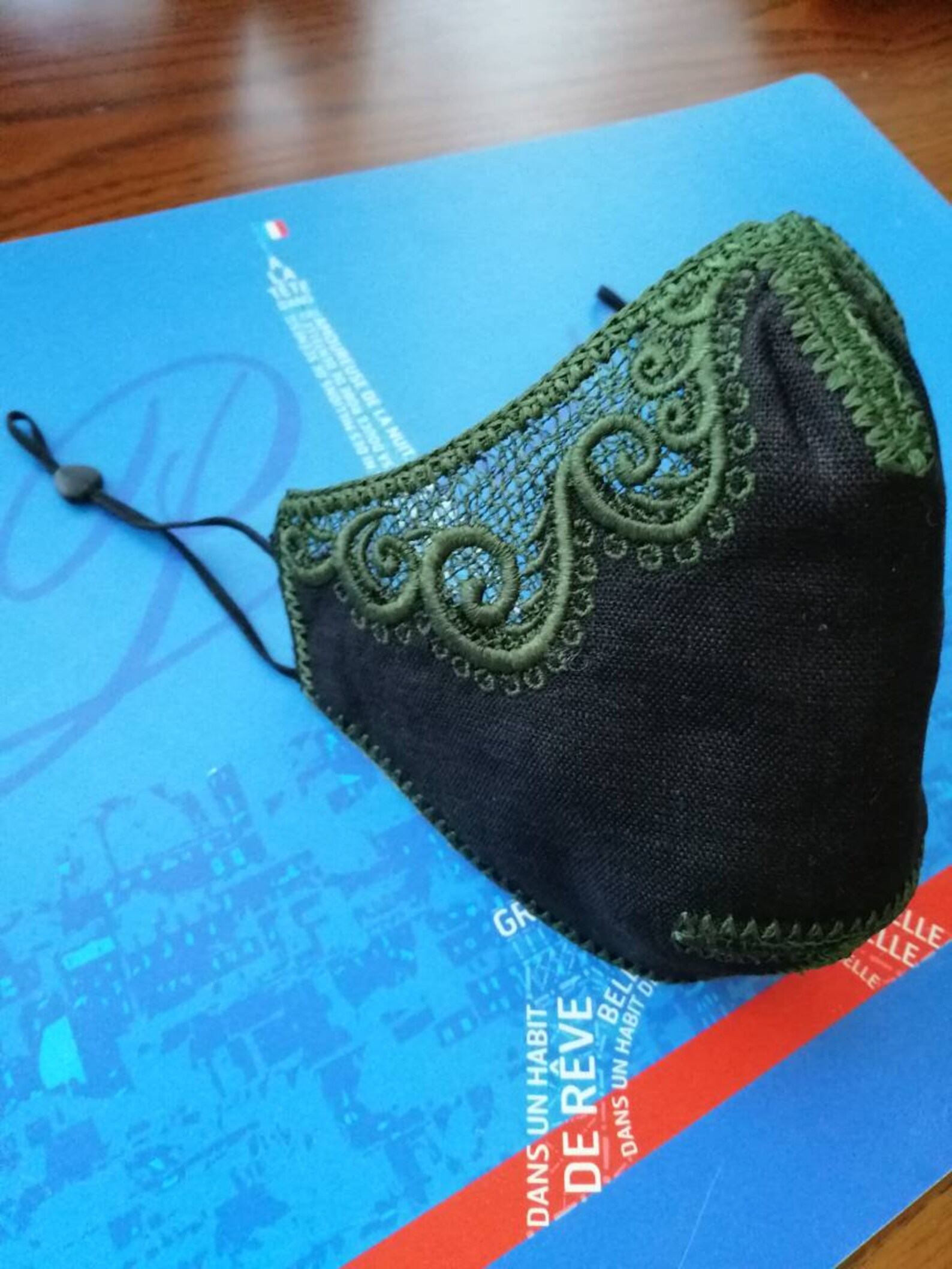 Embroidered Face Mask/linen Mask/ Womens Face Mask/ Washable Etsy