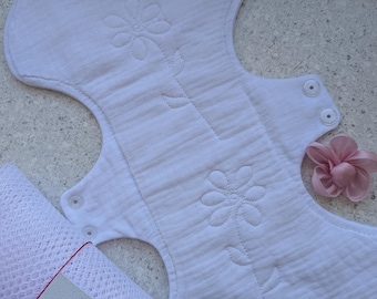 Reusable pads size 14"(35cm). Overnight Pads/Postpartum Pads/Inconvenience Pads/Organic Cloth Pads/Hypoallergenic Pads/Breathable Period.