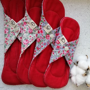 Cloth Pad Set/Reusable Panty Liner/Reusable Pads/Incontinence Pads/Menstrual Pads/Period Pads/Cloth Sanitary Pads/Mama Cloth/Eco Friendly .