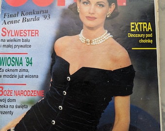 Burda Dezember 1993/Schnittmuster/Kleidermuster/Jackenmuster/Blazermuster/Blusenmuster/Hosenmuster/Patchwork-Muster/Weihnachten