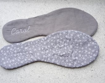 Personalized Shoe Insoles for Women & Girls, Custom Name Insoles, Reversible Cotton Shoe Inserts, Embroidered Name, Reusable Soft Insoles