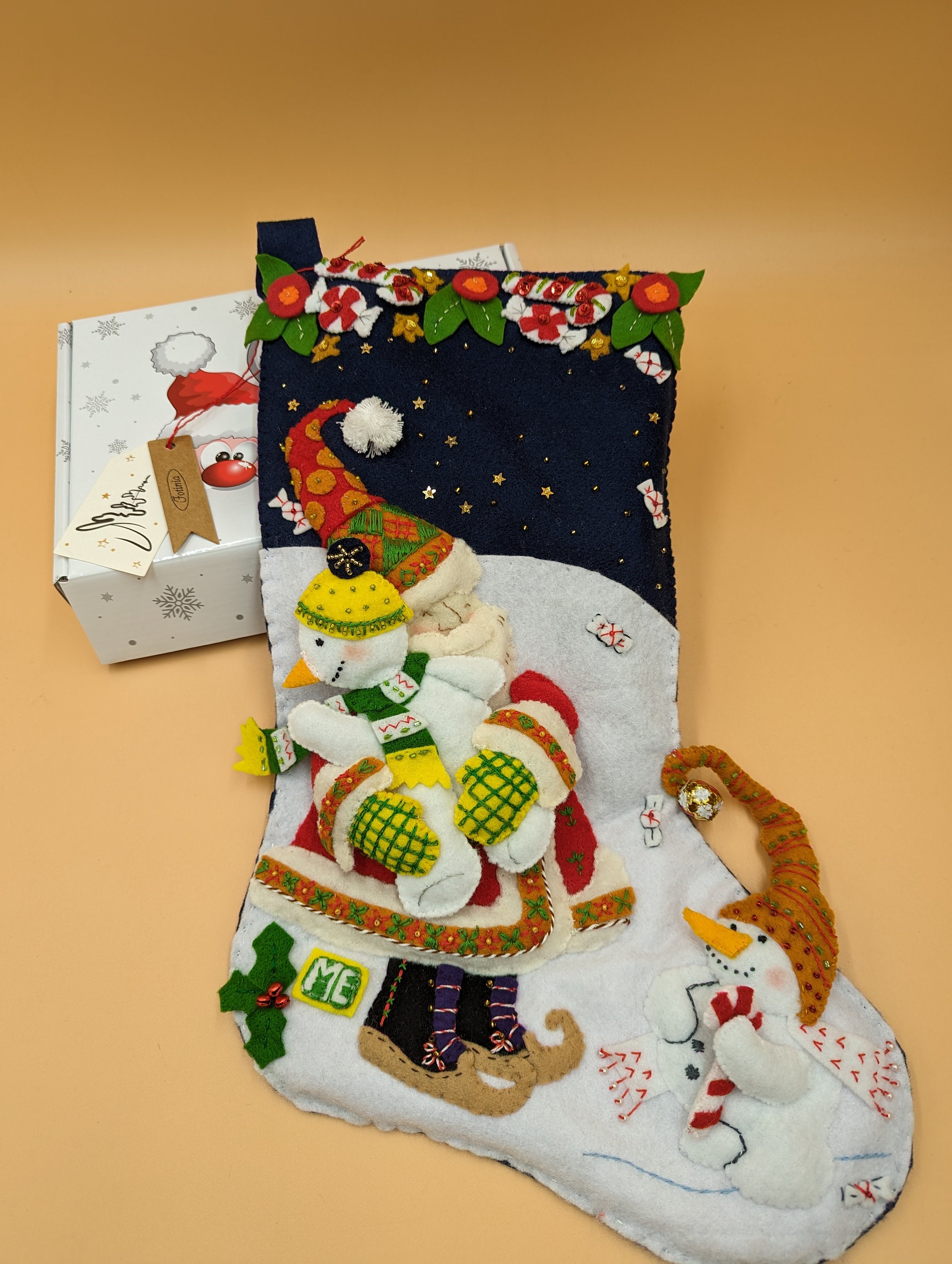 Classic Christmas Felt Stocking Applique From Bucilla - Bucilla - Kits -  Casa Cenina