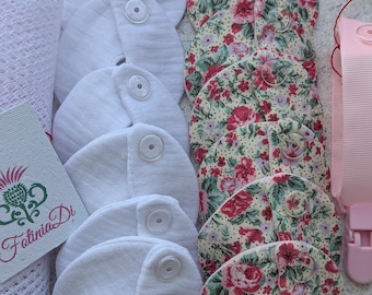 Set of 6 G-tube Pads, laundry bad, fastening.Premium Cotton Feeding Tube Covers for Adults and Kids -Soft post-Op.Nedicak Skin Care.