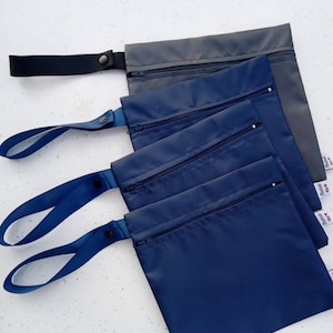 Sac humide / Sac humide imperméable / Imperméable à glissière Sacs humides / Sacs en tissu / Sac imperméable / Coussinet en tissu Sacs / Sacs humides / Sacs humides d’époque / Sac de plage imperméable.
