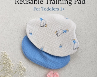 Reusable Training Pants Pads for Toddlers Muslin Cotton/Potty Training Aid/Washable Diaper Alternative/Goose Print/Gift for Toddlers.