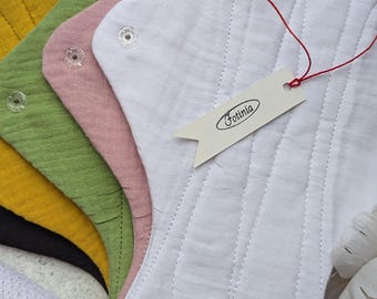 Compresas posparto reutilizables. Juego de 4 compresas con bolsa para la ropa. Compresas de tela orgánica. Regalo ideal para mamás primerizas. Regalo para baby shower. Mamá ecológica. Compresas de muselina.