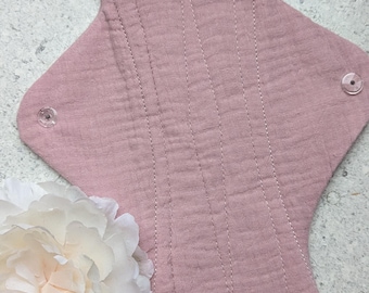 14 Inch Reusable Cloth Pad, Extra Long Overnight Pad, Heavy Flow Period Pad, Incontinence Pad, Washable Cotton Menstrual Pad