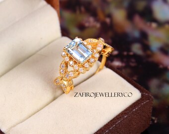 Handmade Aquamarine Ring: Sterling Silver March Birthstone
