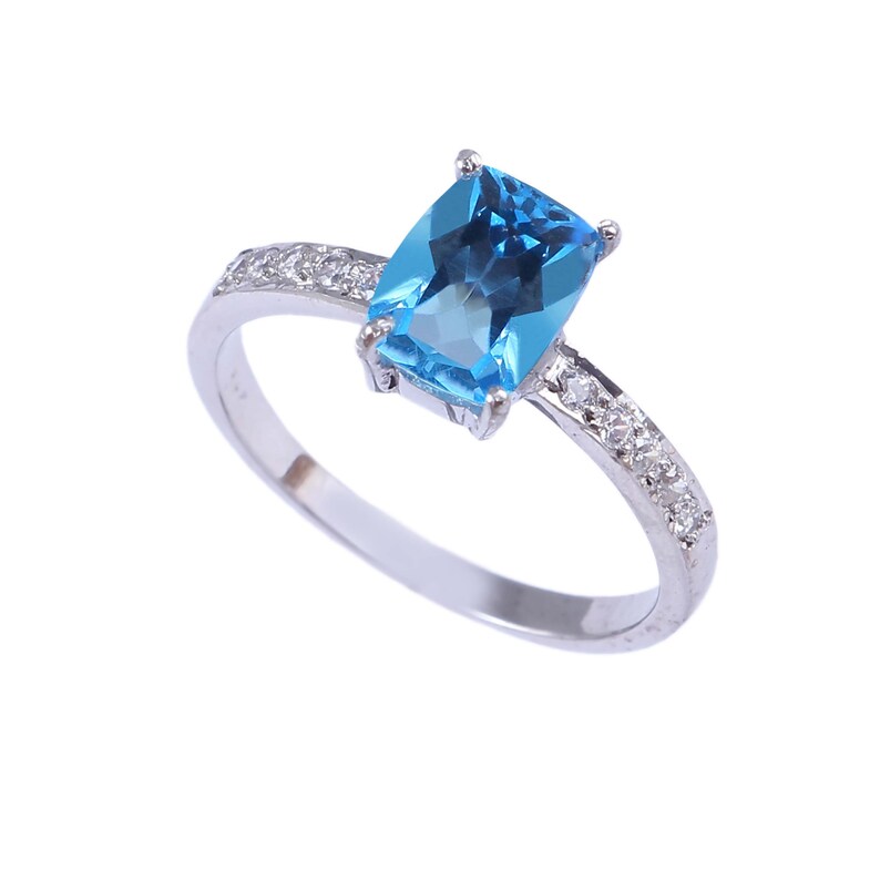 Promise Ring, Wedding Ring 925 Sterling Silver Ring Topaz Ring Swiss Blue Topaz Ring Engagement Ring Custom Ring Anniversary Ring