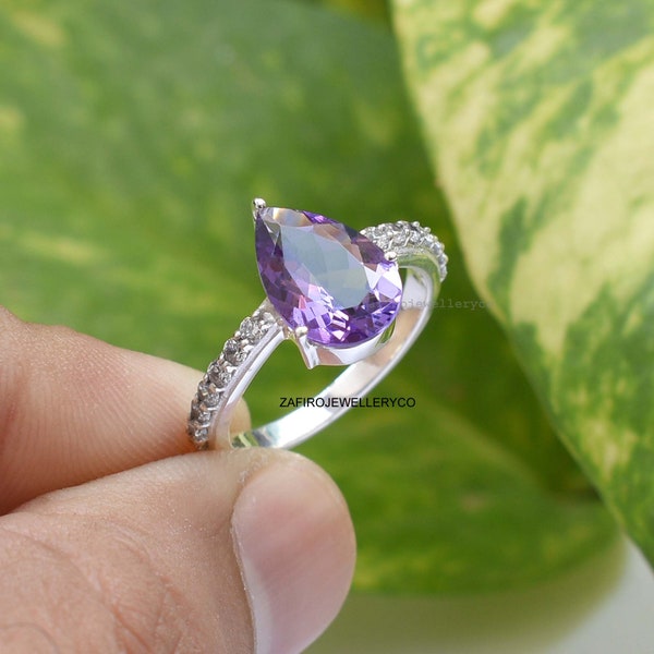 Purple Amethyst Ring Etsy