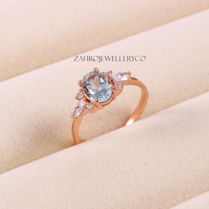 Aquamarine Ring, Blue Aquamarine Ring, March Birthstone, Birthstone Jewelry, Vintage Ring, Wedding Gift Ring, Stacker Ring, Statement Ring