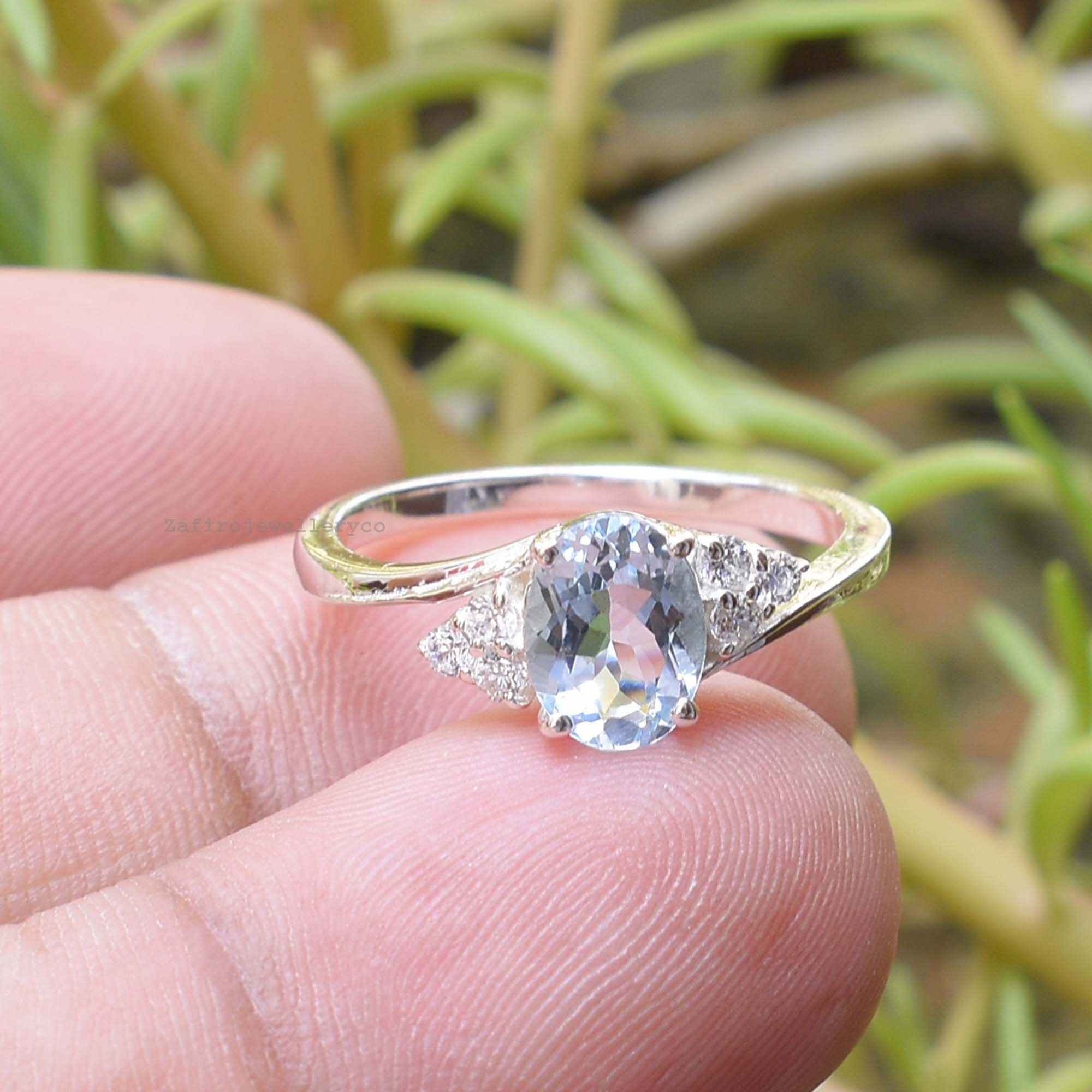 Touchstone Crystal by Swarovski FANTASY ring | Mercari Touchstone Crystal Aquamarine Crystal Oval Statement Ring - Silver Tone main image 1