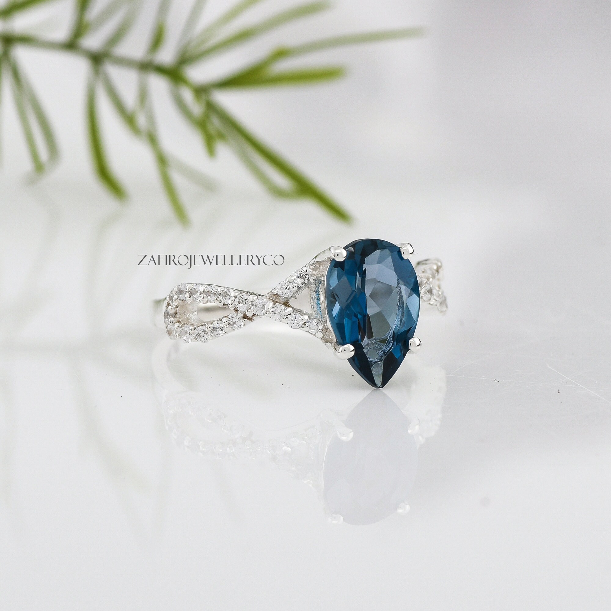 Pear Shaped Yellow Topaz Ring - Etsy
