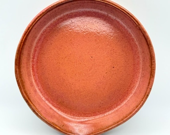 Handmade Stoneware Spoon Rest, Saffron Glaze, Pottery Hob Rest