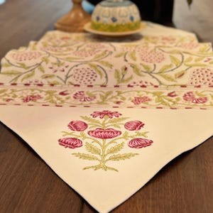 100% cotton Block Printed Table Runner