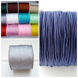 5 m macrame ribbon 0.7 or 0.8 mm various colors