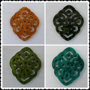 1 pendente in resina di forma barocca diversi colori tra cui scegliere immagine 4