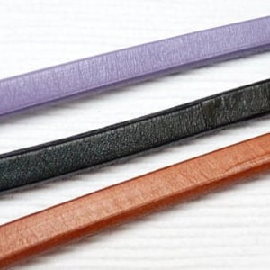 20 cm Regaliz lederen band 10 mm paars, fawn of zwart