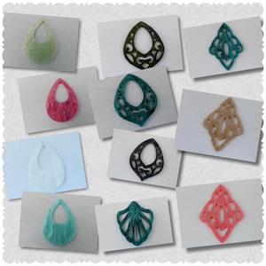 1 resin pendant different shapes and colors to choose from