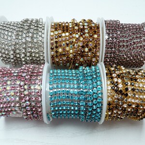 20 cm rhinestone chain - matching end caps