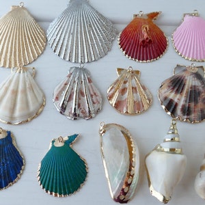 Shell or snail - pendant large - various