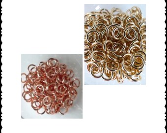 100 Biegeringe roségold oder gold 6 mm