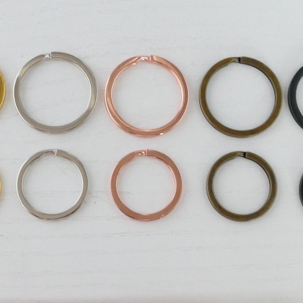 5 Schlüsselringe gold, roségold, silber, bronze oder schwarz 25 mm und 30 mm