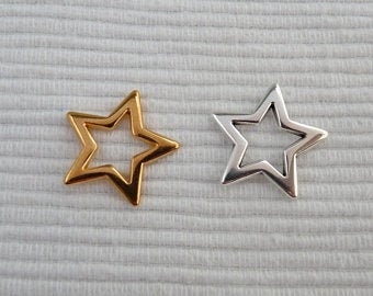 1 Verbinder "Stern" gold oder silber