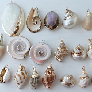 1 pendant "snail" or "shell" different varieties