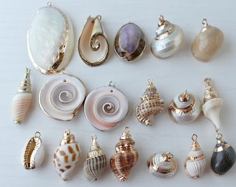 1 pendentif "escargot" ou "coquille" différentes variétés