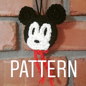 Mickey Mouse Inspired Ornament/ Applique Crochet Pattern