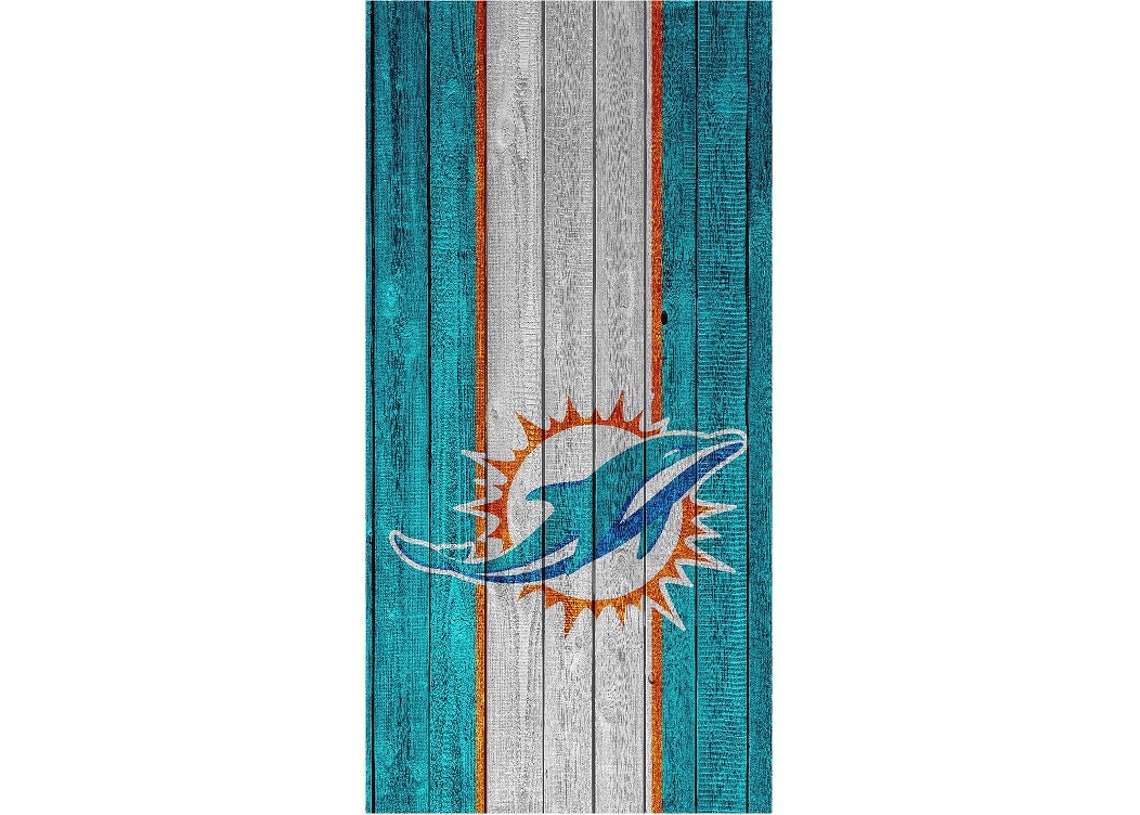Cornhole Wrap Miami Dolphins Stripe Etsy