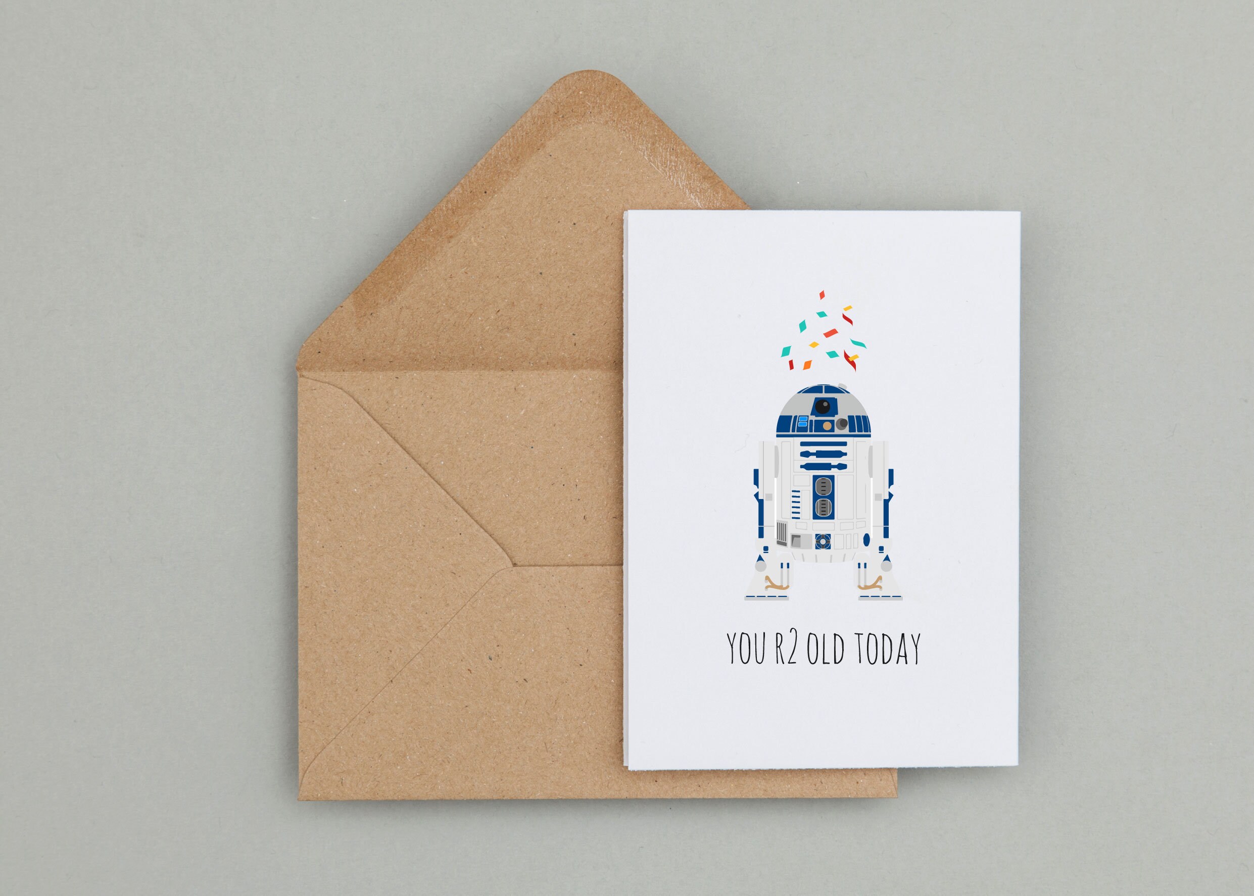 You R2 Old Today Star Wars R2D2 Birthday Card Birthday - Etsy Denmark