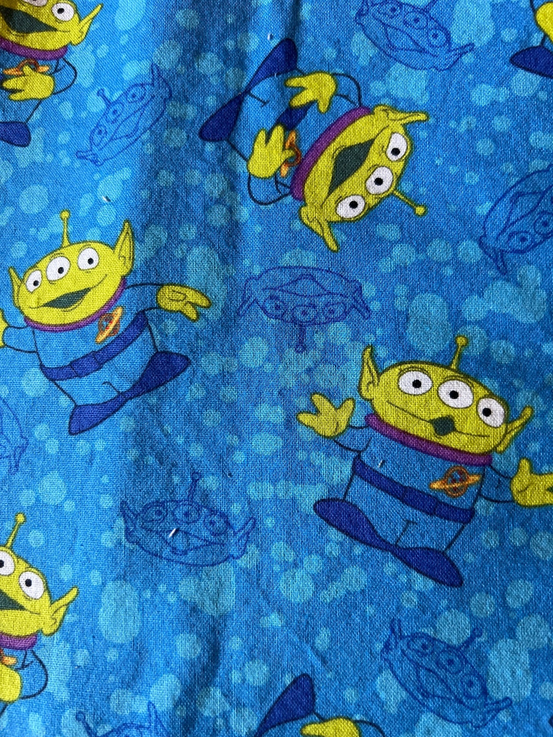 Pixar Disney Fabric Toy Story Fabric Aliens Springs Etsy