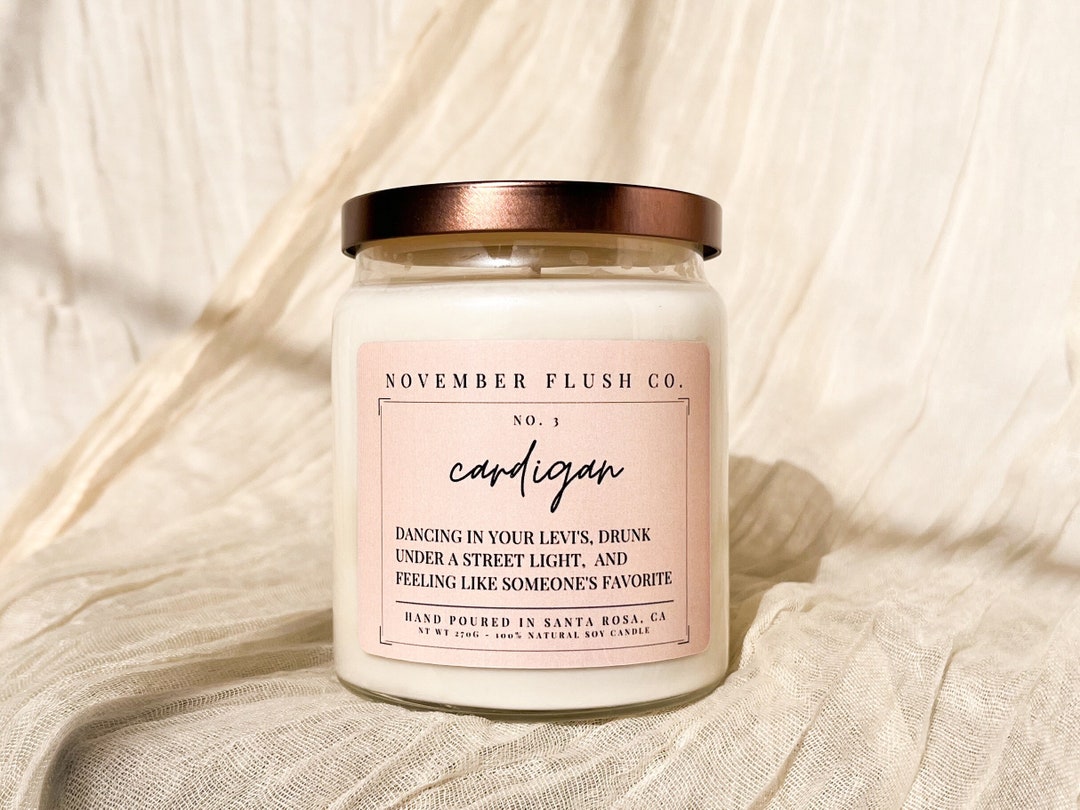 Cardigan 9.5oz Soy Scented Candle Cozy Home Decor Gift for Etsy