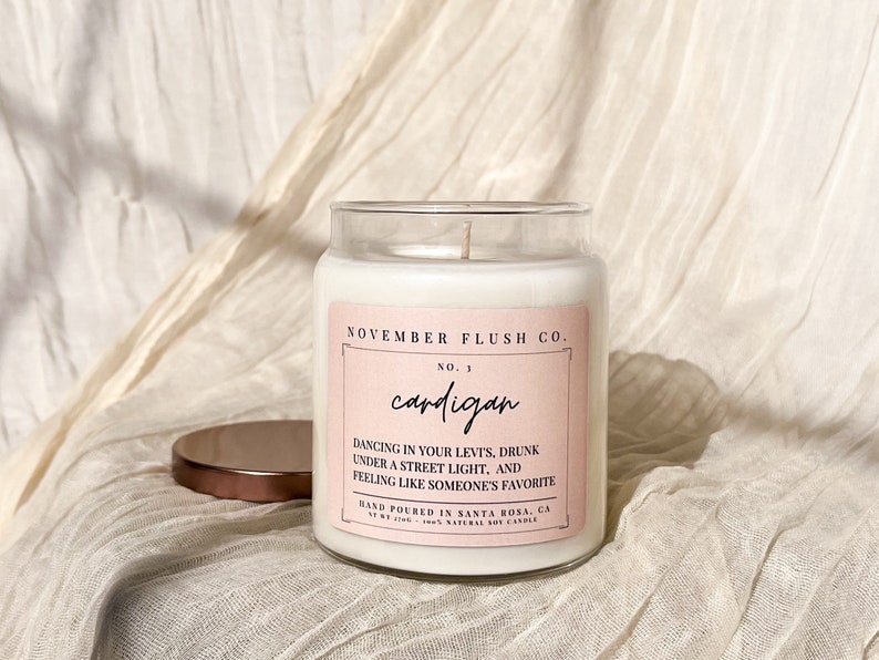Cardigan 9.5oz Soy Scented Candle Cozy Home Decor Gift for Etsy